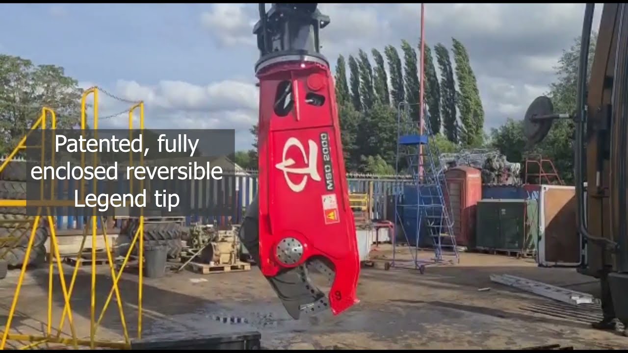 BPH Attachments MSD 2000R LaBounty shear on site at KA Anderson in the North of the UK