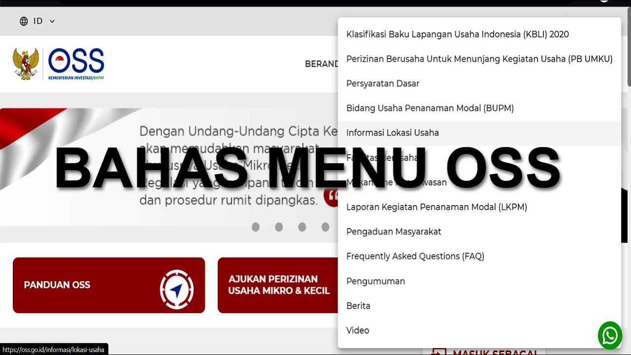 PENTINGNYA MENGETAHUI MENU OSS