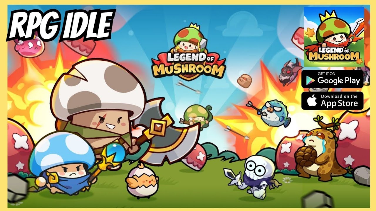 LEGEND OF MUSHROOM | NOVO RPG IDLE MOBILE, FARM AFK, GAMEPLAY, ITENS, UPGRADES, RANKING - GRÁTIS