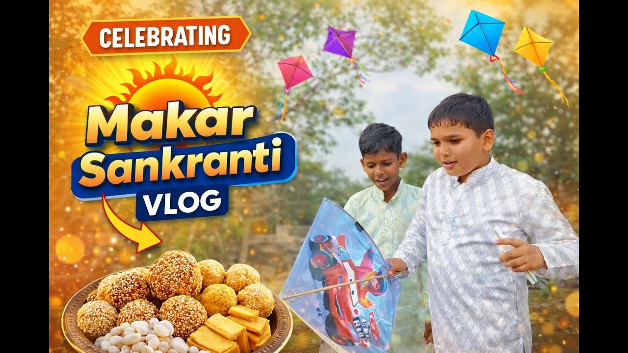 Thoda Late Ho Gaya! 🙈 Makar Sankranti Vlog 2026 #makarsankranti  #kiteflyingshorts  #indianfestival