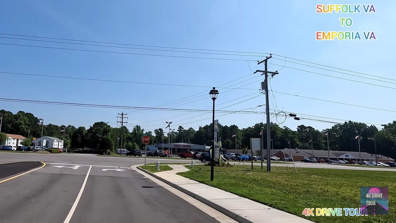 DRIVING FROM US 58W FROM SUFFOLK, VA TO EMPORIA, VA - NICE COUNTRY DRIVE IN JULY 2022