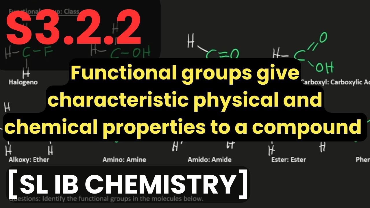 S3.2.2 Functional groups For IB plus Questions and IMF [SL IB CHEMISTRY]