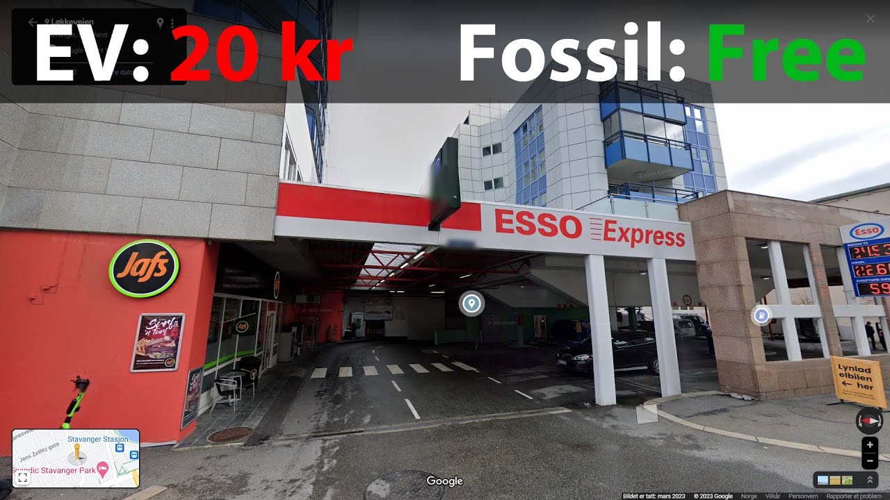 EVs get worse treatment at Esso Express in Stavanger