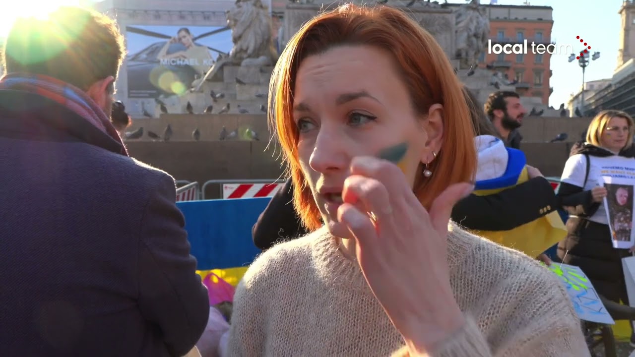 Ucraina, nuovo sit-in in piazza Duomo a Milano: 