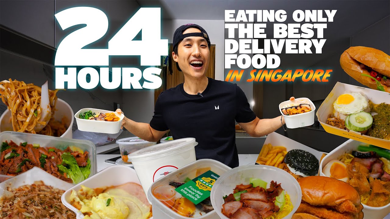 Eating ONLY Top-Rated Delivery Food for 24 Hours! | Best Delivery Food Options in Singapore!