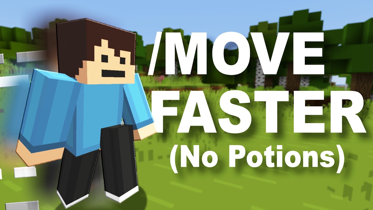 Change Player Speed With Commands (No Potions) In Minecraft Command Tutorial
