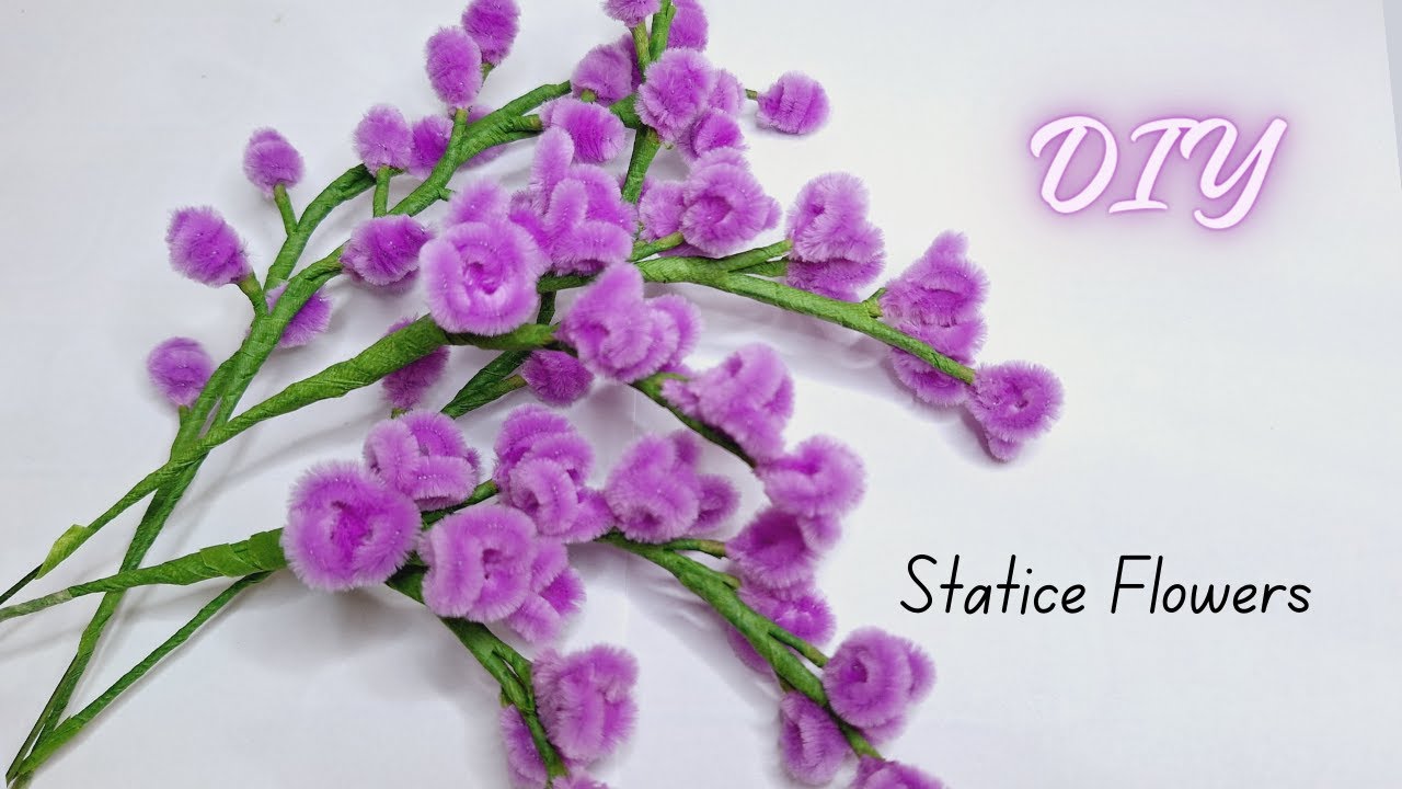 How to Make Pipe Cleaners Statice Flowers -Easy Tutorial Crafts | #diy #crafts #flowers