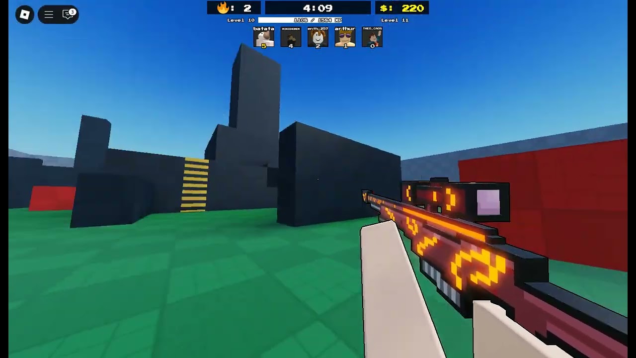 Jogando um jogo de fps