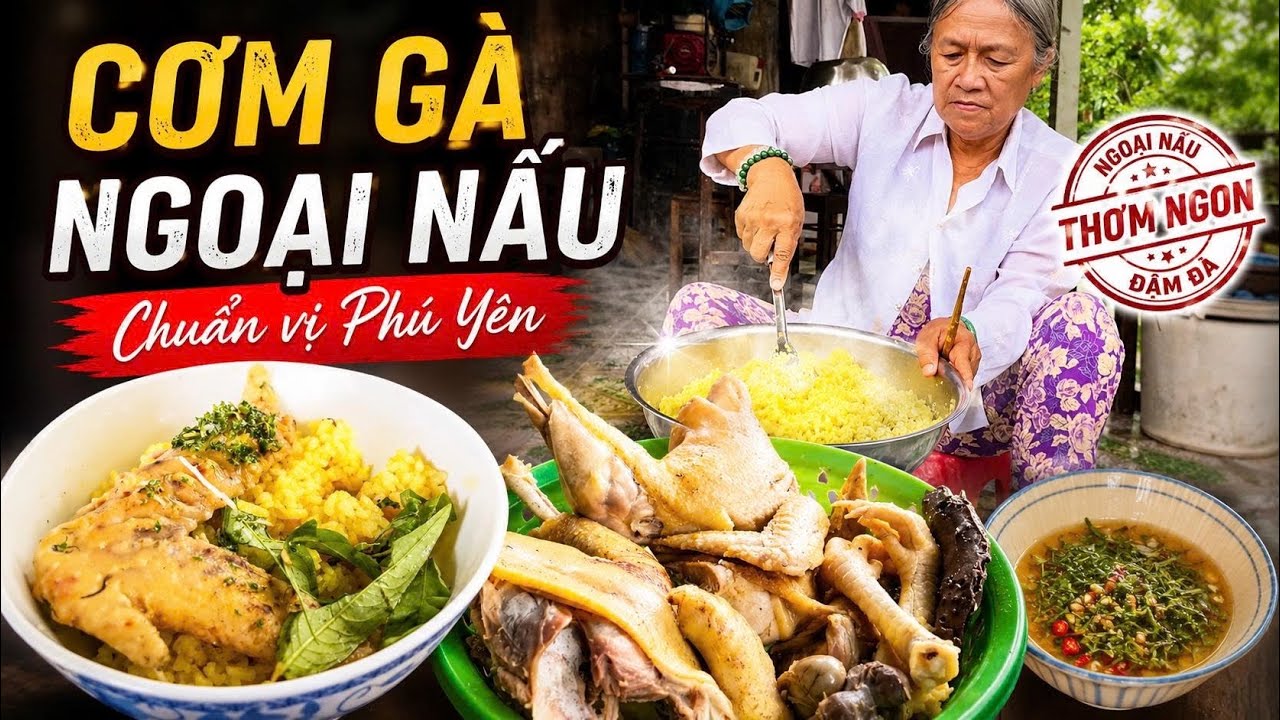 Cơm gà Mẹ nấu chuẩn vị Phú Yên | Về quê với Mẹ | Happy Birthday Út Tuyển 08/05 | Côn Trần TV