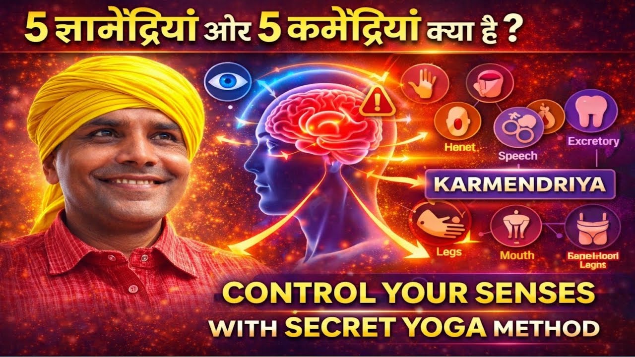 5 ज्ञानेंद्रियां और 5 कर्मेंद्रियां क्या हैं ? Control Your Senses with Secret Yoga Method | 