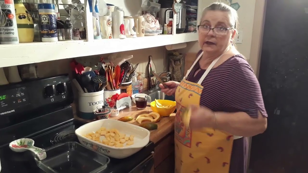 Appalachian cooking with Brenda -acorn squish casserole