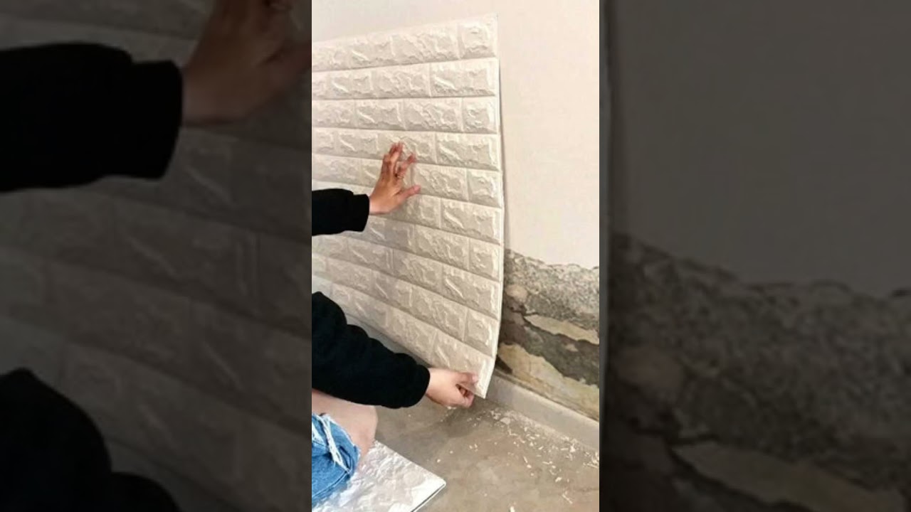 Instant Wall Makeover with 3D Foam Brick Stickers | Peel & Stick!