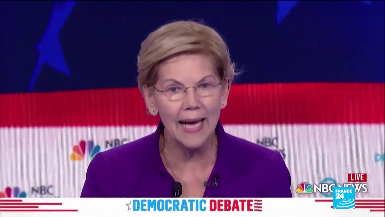 Elizabeth Warren leads Democrats in fiery first 2020 debate