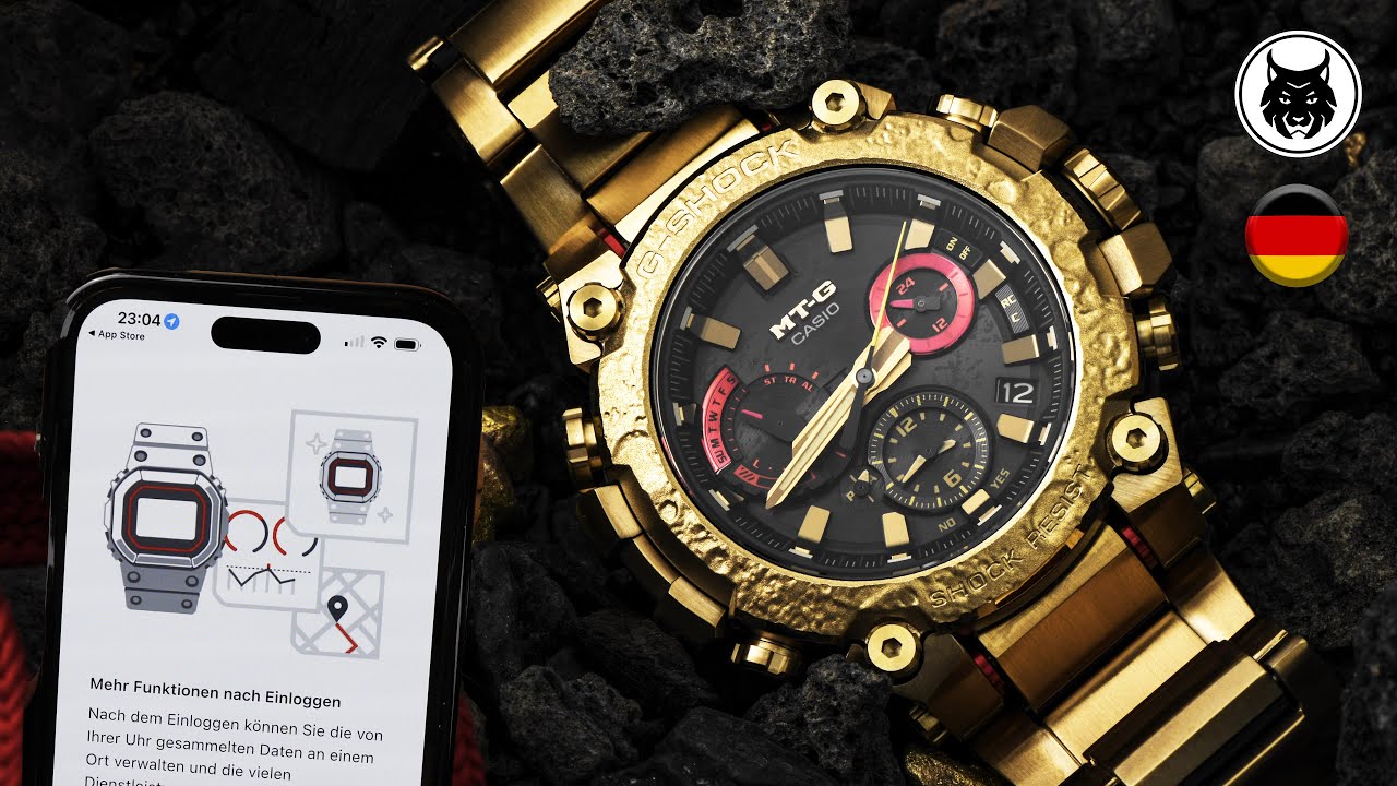 Warum Gold? G-SHOCK MTG B3000CX-9AER - App - Bandwechsel - Details - Casio Watches - 4K