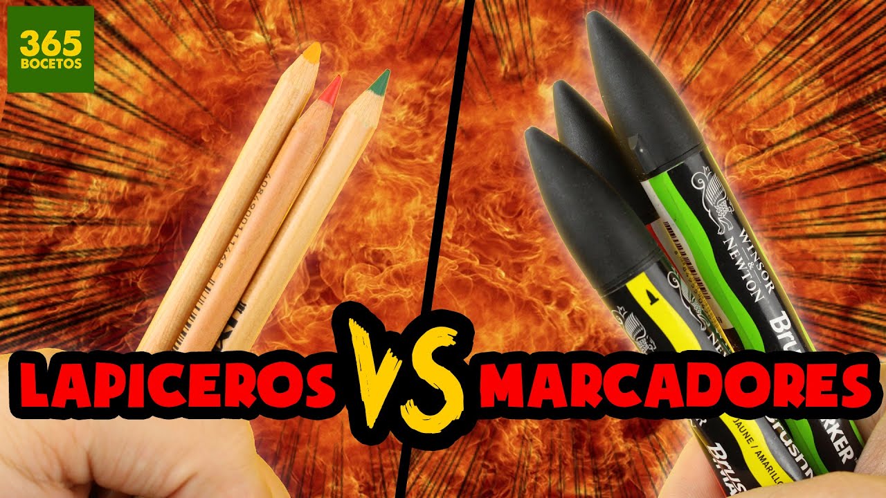 LAPICEROS VS MARCADORES ¿Que dibujo quedara mejor? Art Challenge Markers vs pencils