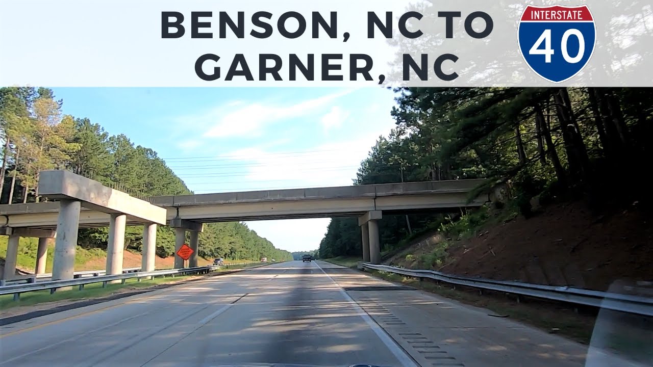 Driving from Benson, NC to Garner, NC via I-40 West