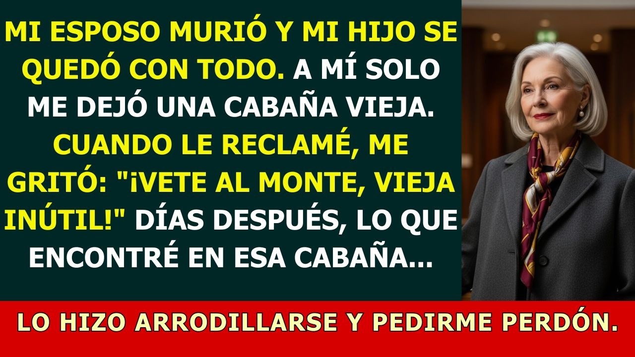 Mi esposo murió y mi hijo se quedó con todo… Solo me dejó una cabaña vieja.