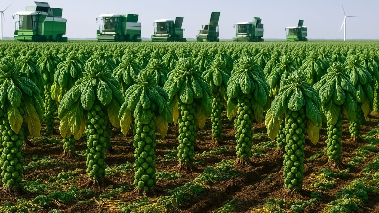Repollo Diminuto 🤯 Cómo cultivar y cosechar millones de toneladas - Cultivo de Coles de Bruselas