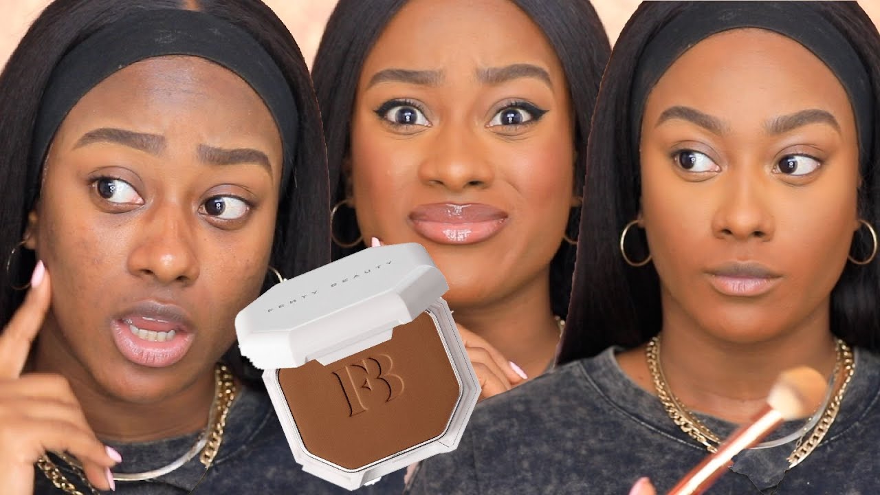 Trying The New Fenty Powder Foundation! Is It Full Coverage Enough?!