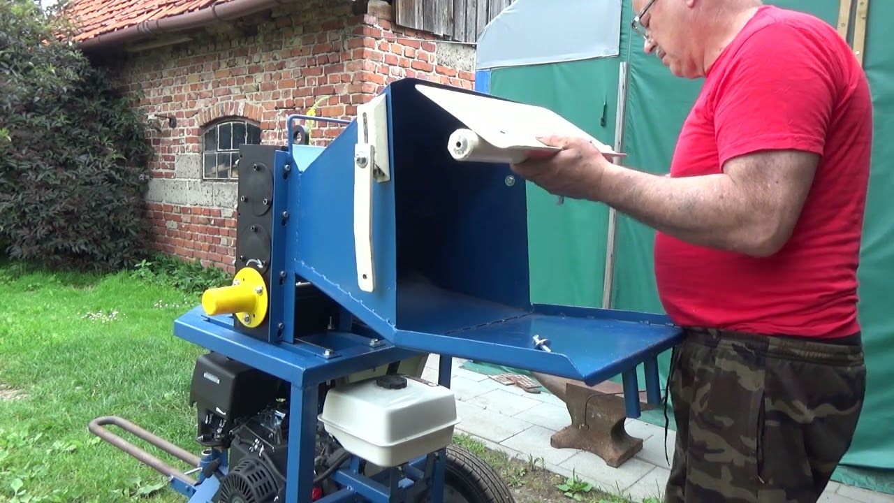 Rębak walcowy M80,kupiłem mechanizm tnący, silnik, koło pasowe i zbudowałem rębak mojej konstrukcji