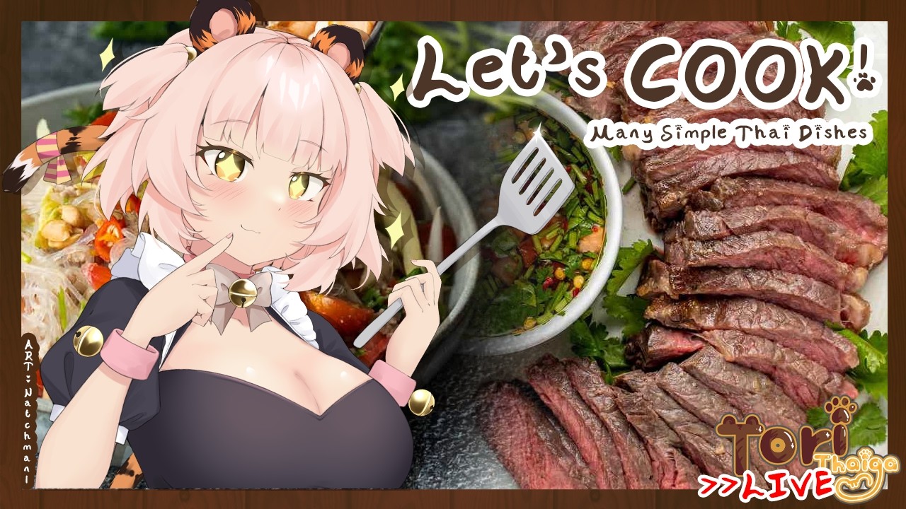 ✧Simple Thai Dishes✧Let's COOK with a VTUBER!✧Tori Thaiga✧