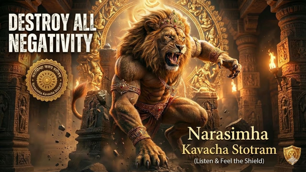 🟥LIVE Narasimha Kavach Stotram–Destroy Evil Eye,Negative Energy & Hidden Enemies Protection shield