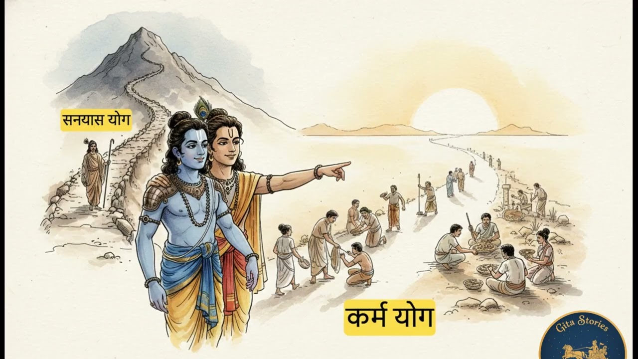 Bhagavad Gita Chapter 5 Explained | The Path of True Peace Through Renunciation & Selfless Action