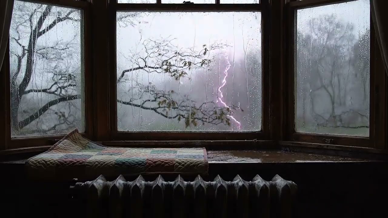 Kansas Thunderstorm & Heavy Rain | Deep Sleep Ambience 5 Hours 🌧️⛈️