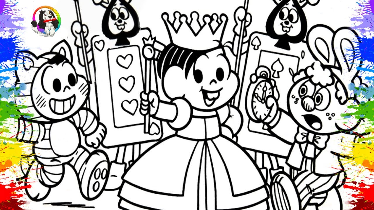 Pintura de Desenho Animado do Desenho da Turma da Mônica | Quadrinhos da Monica Educativo