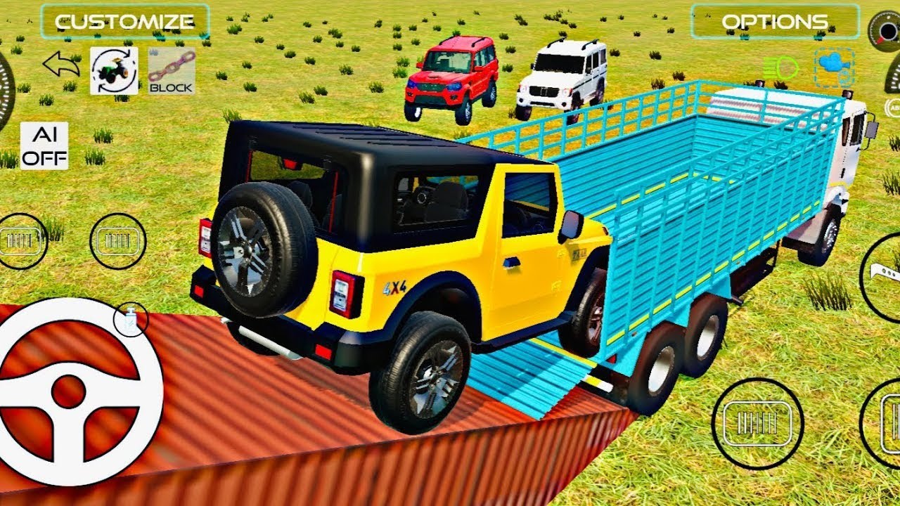 Drive JCB and Unloading Stone From Car drive in Game