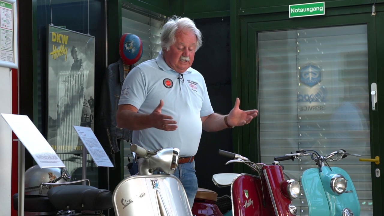 Motorroller Piaggio Vespa, DKW Hobby und NSU Lambretta