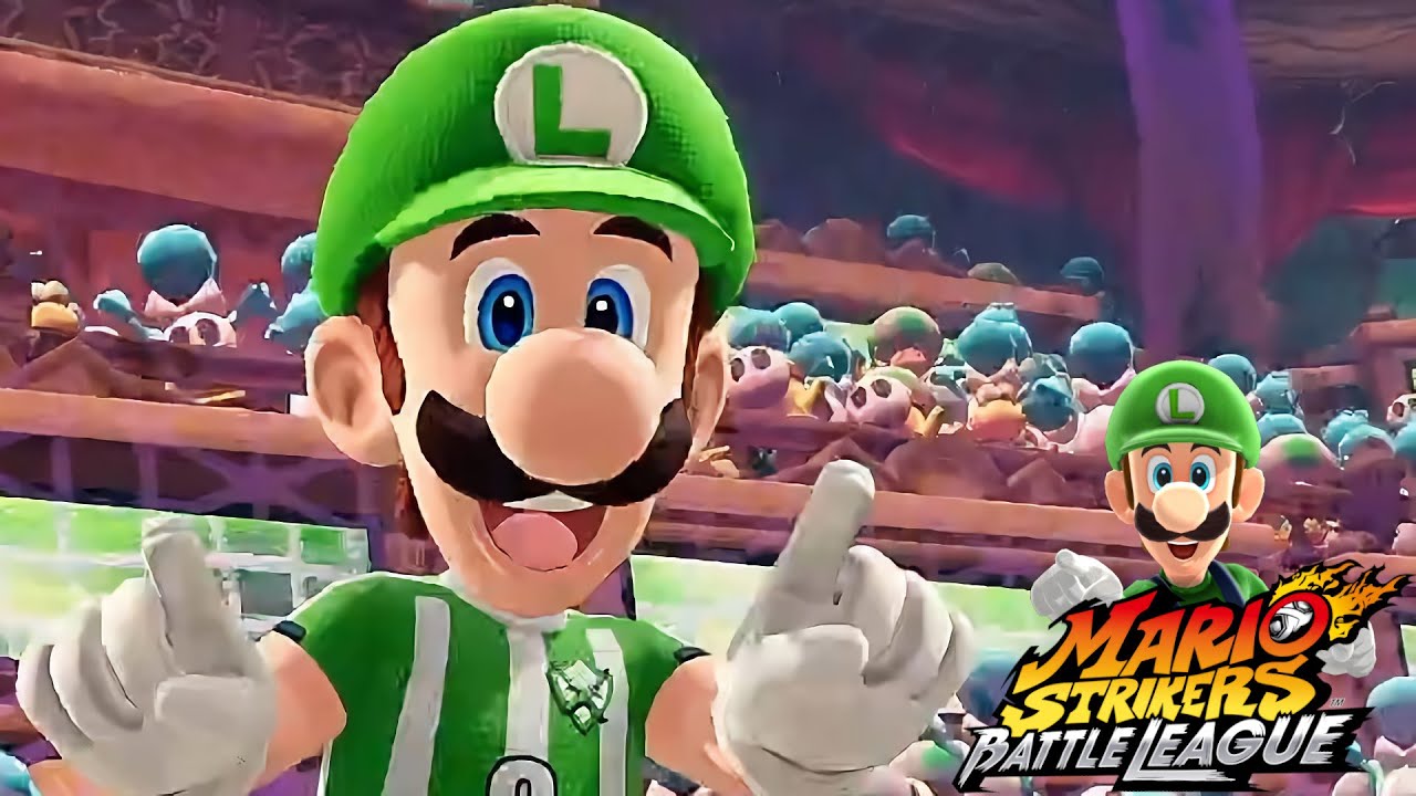 Mario Strikers Battle League Quick Battle Luigi Yoshi Rosalina and Peach