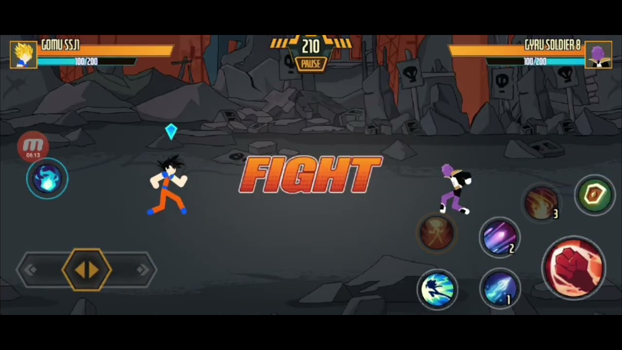 Playing stickman dragon fight 