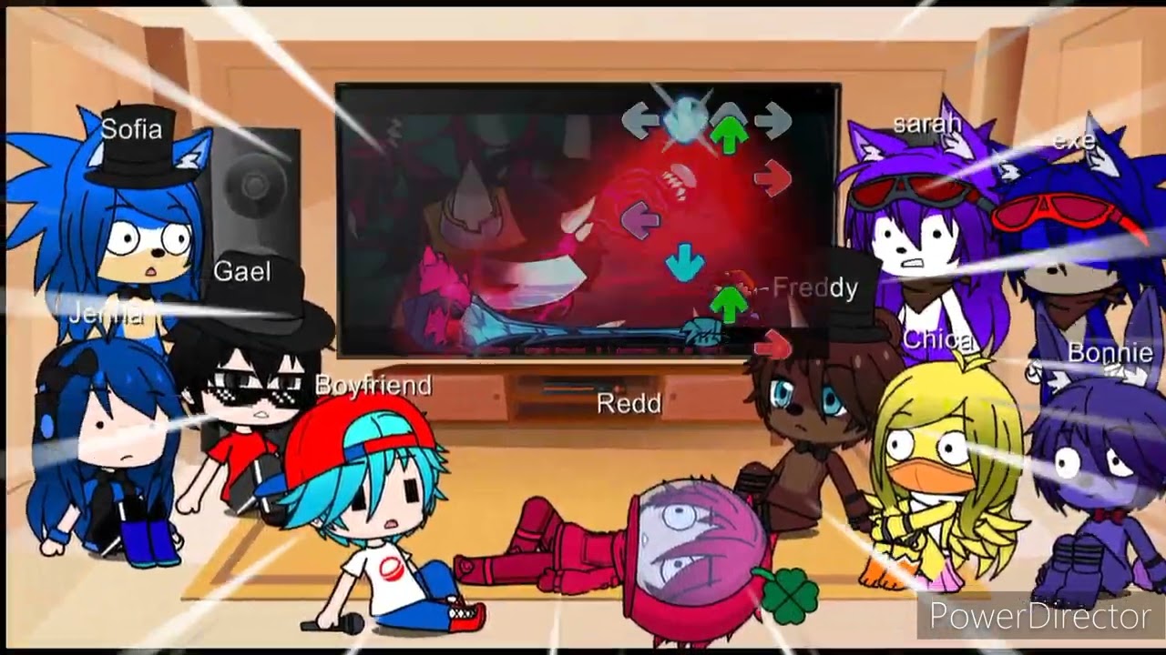 Gael characters gacha react to friday night funkin vs imposter v4 PART 8 finale