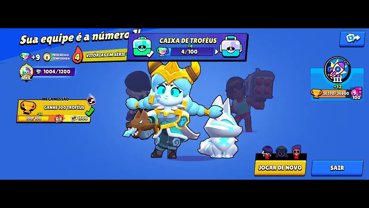 CONSEGUI 1000 TROFEUS NA JESSIE?#brawl stars #videos 