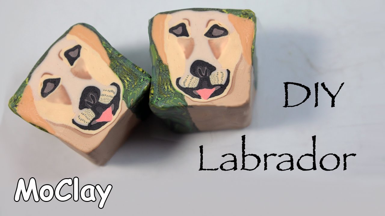 How to make a Labrador dog cane - DIY Polymer clay tutorial
