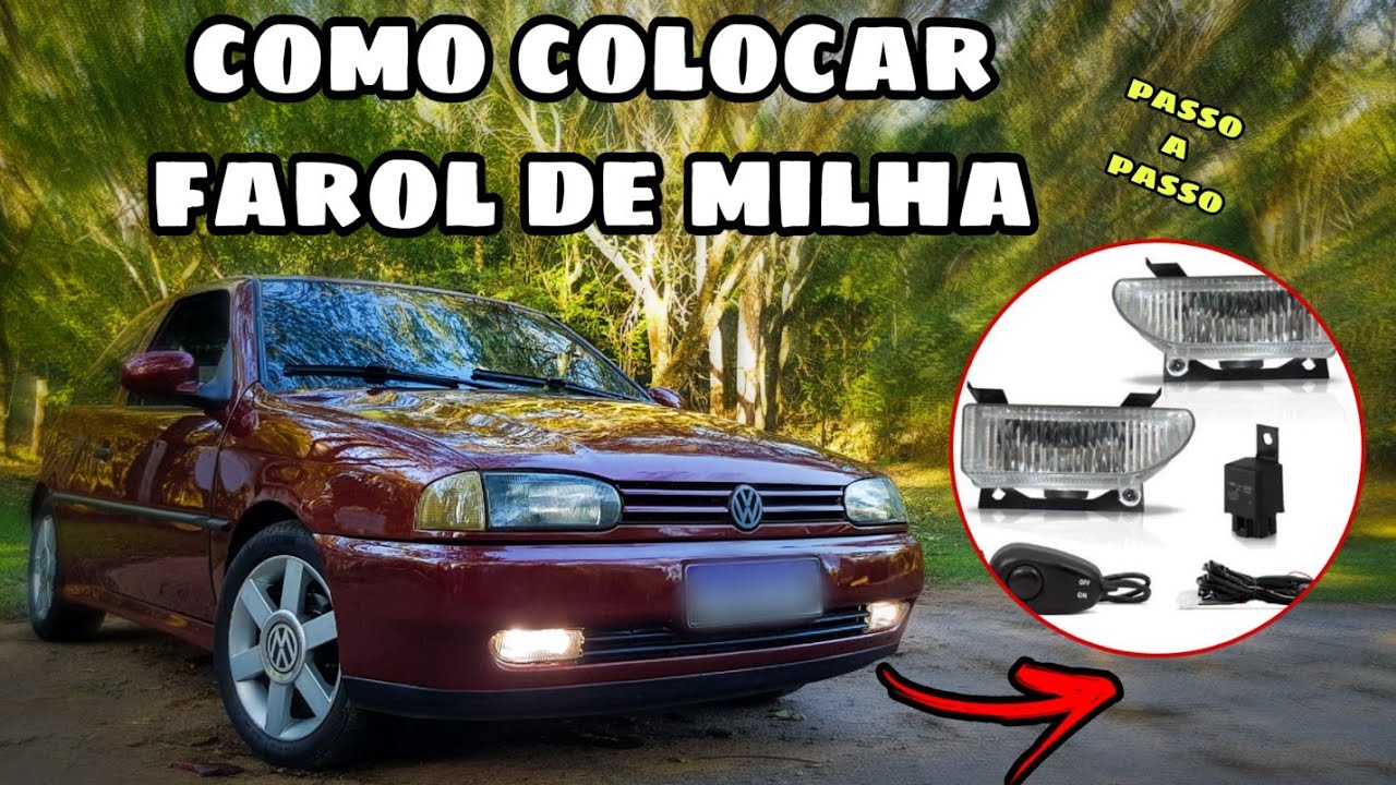 COMO INSTALAR  FAROL  DE  MILHA  NO GOL/SAVEIRO/PARATI G2!!. PASSO A PASSO (LEONARDO  SILVA ).