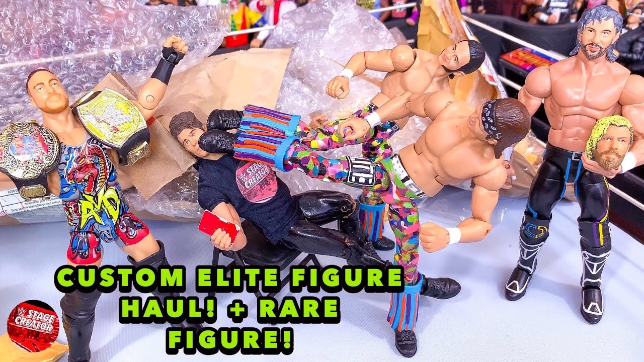 CUSTOM AEW FIGURES + RARE WWE FIGURE!