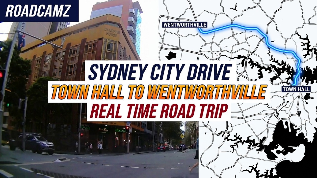 Realtime Driving Sydney Town hall to Wentworthville