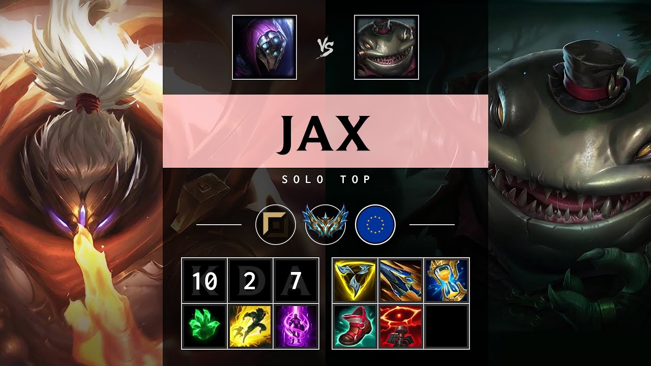 Jax Top vs Tahm Kench: Dominating - EUW Challenger Patch 14.24