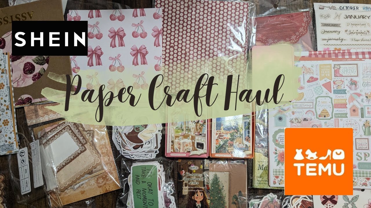 SHEIN AND TEMU PAPER CRAFT HAUL