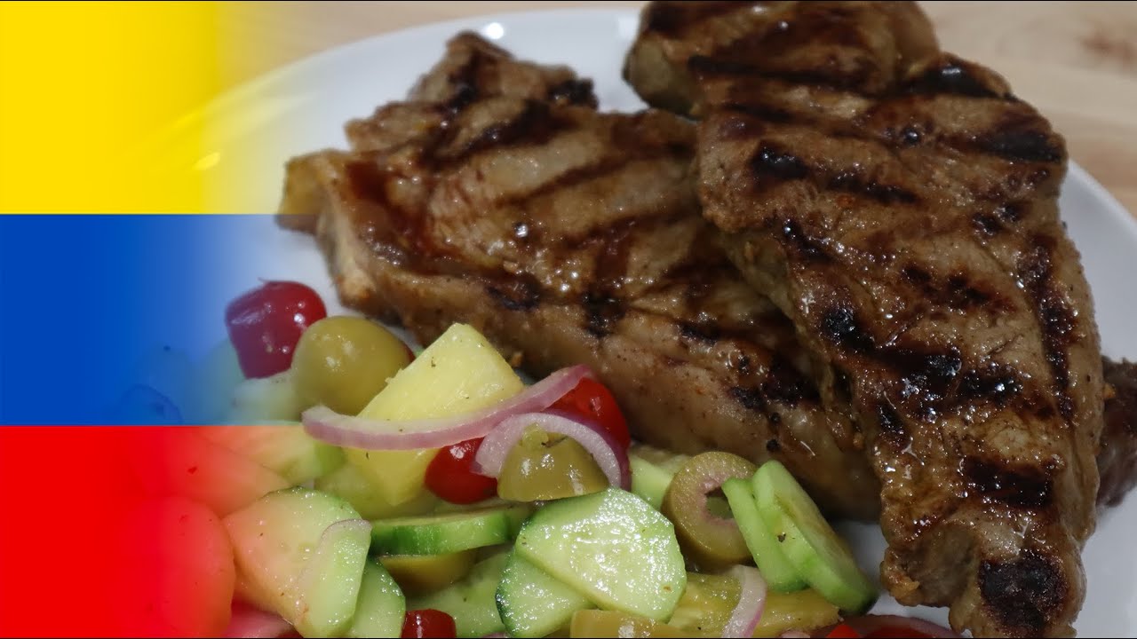 Carne asada con ensalada súper fácil y deliciosa