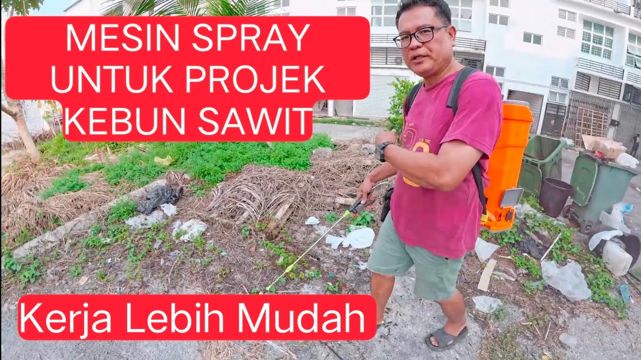 Testing Mesin Spray Racun Yang Baru & Spray Rumput Belakang Bangkel. Kota Samarahan Sarawak