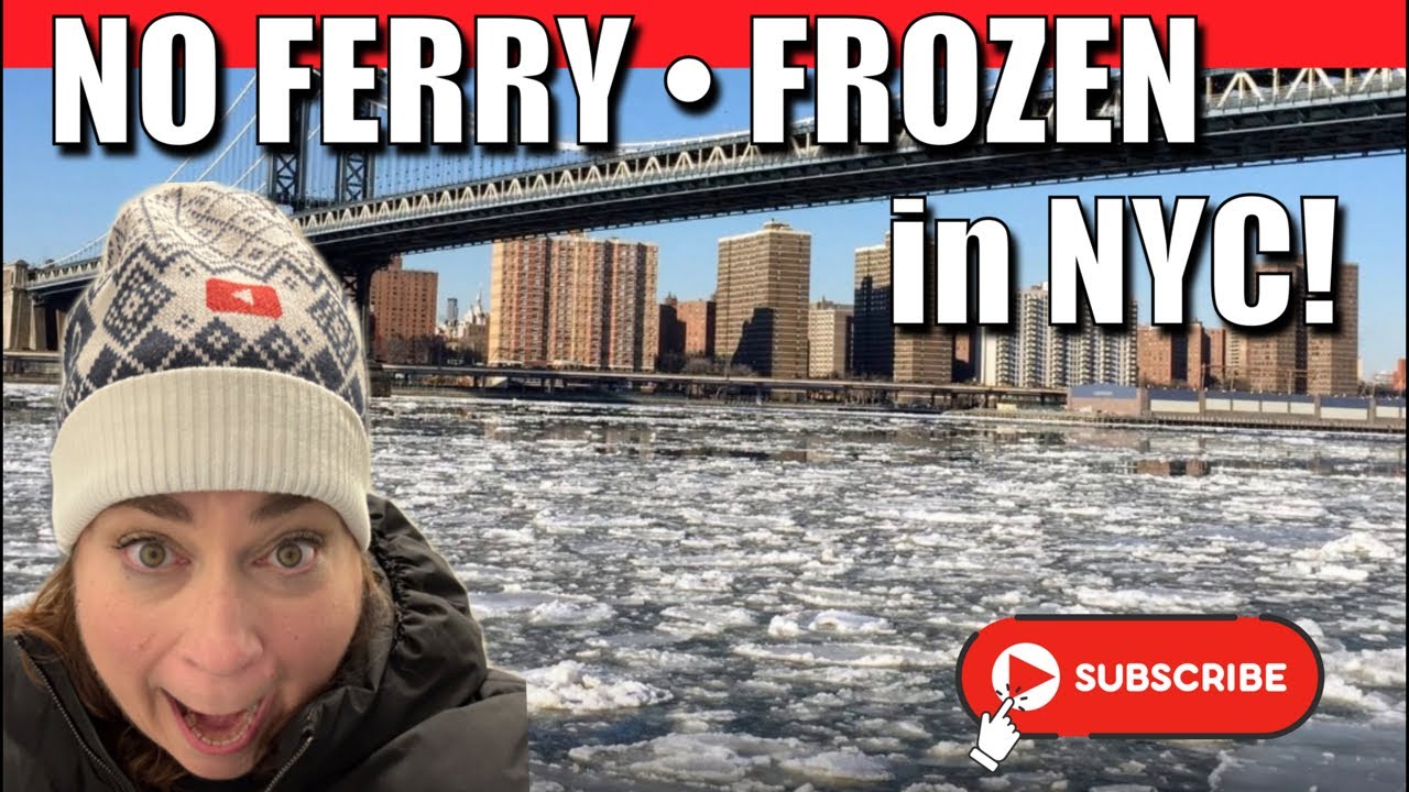 Rivers are Frozen! No Ferry Service! • #NYC #travel