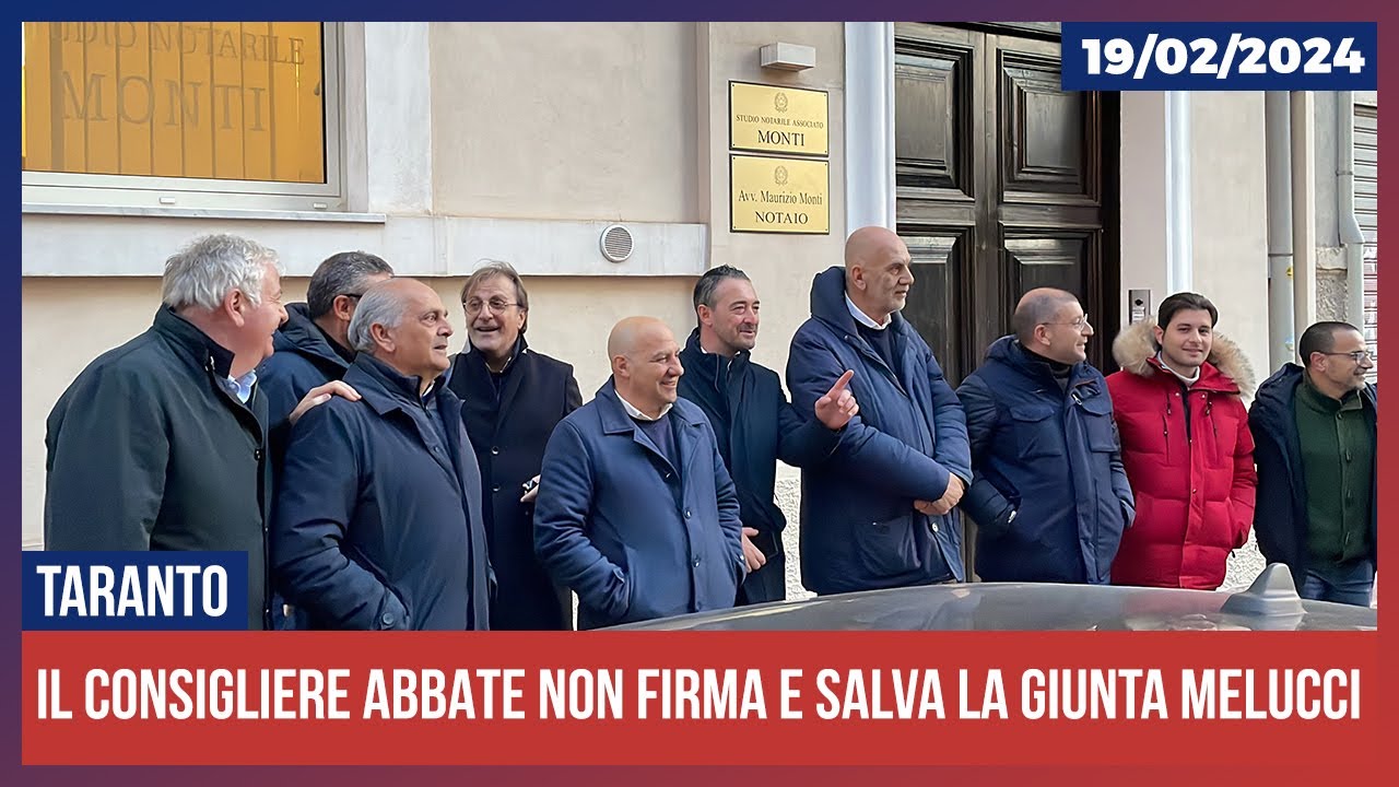 Taranto: il consigliere Abbate non firma e salva la giunta Melucci