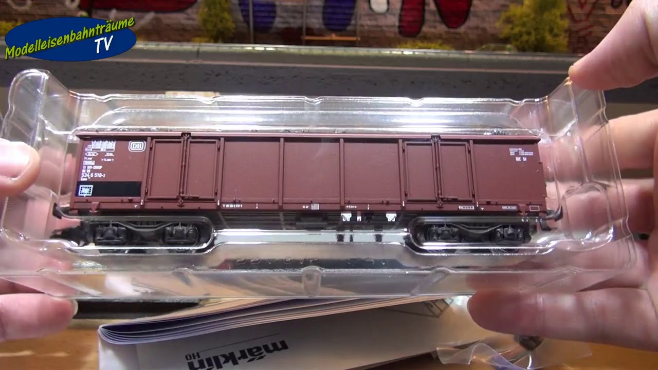 Unboxing Märklin 46913 Güterwagen Eaos 106/1 Type Eaos 106 Freight Car...