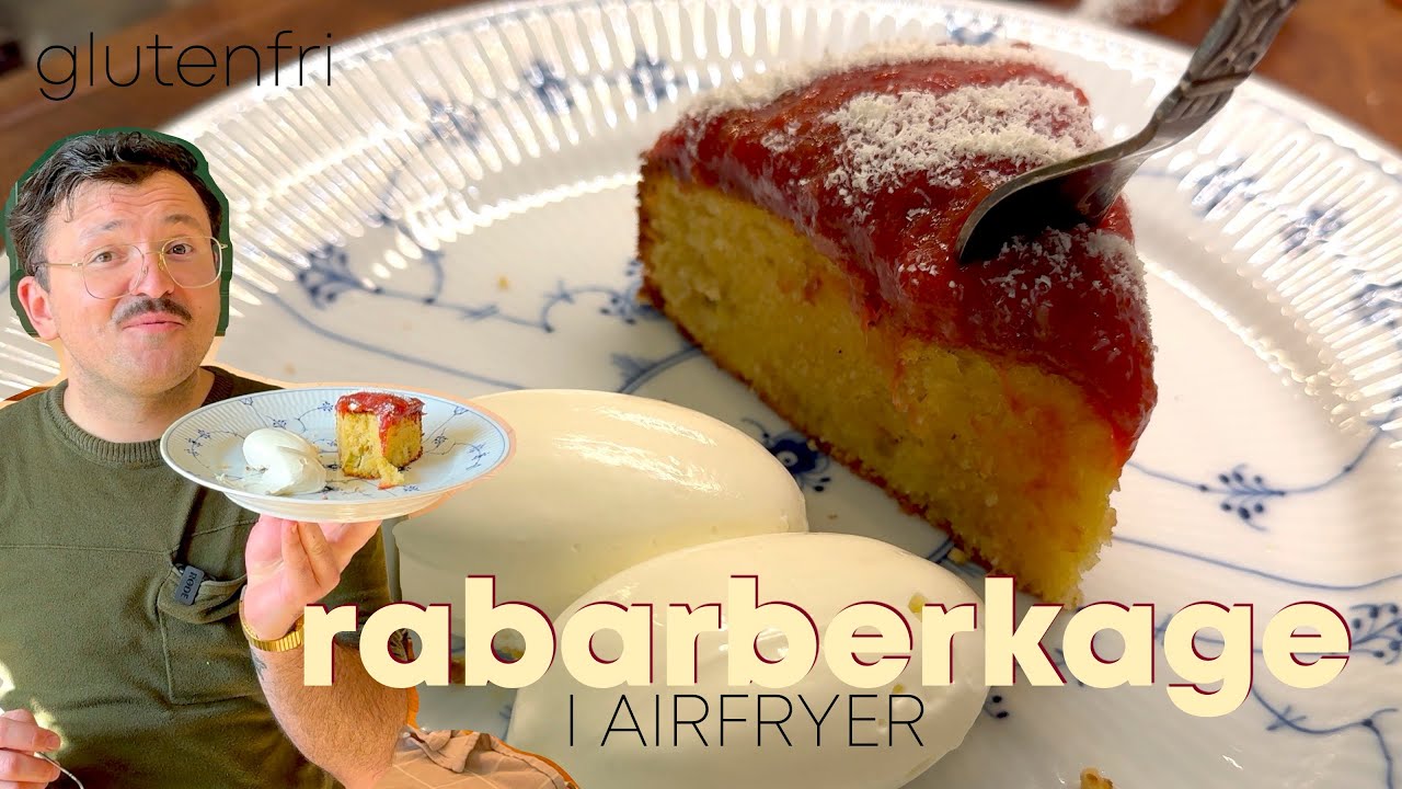 annonce - Rabarberkage i Airfryer 🧁❤️🇩🇰