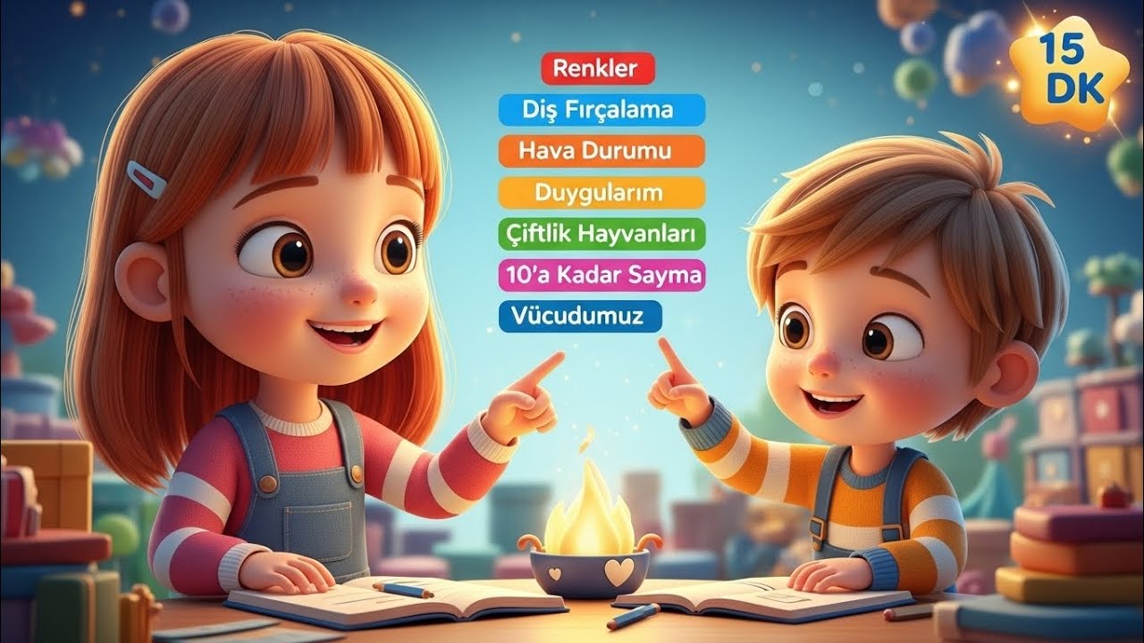 Eğitici Çocuk Şarkıları Bir Arada | Renkler, Diş Fırçalama ve Daha Fazlası 🎶