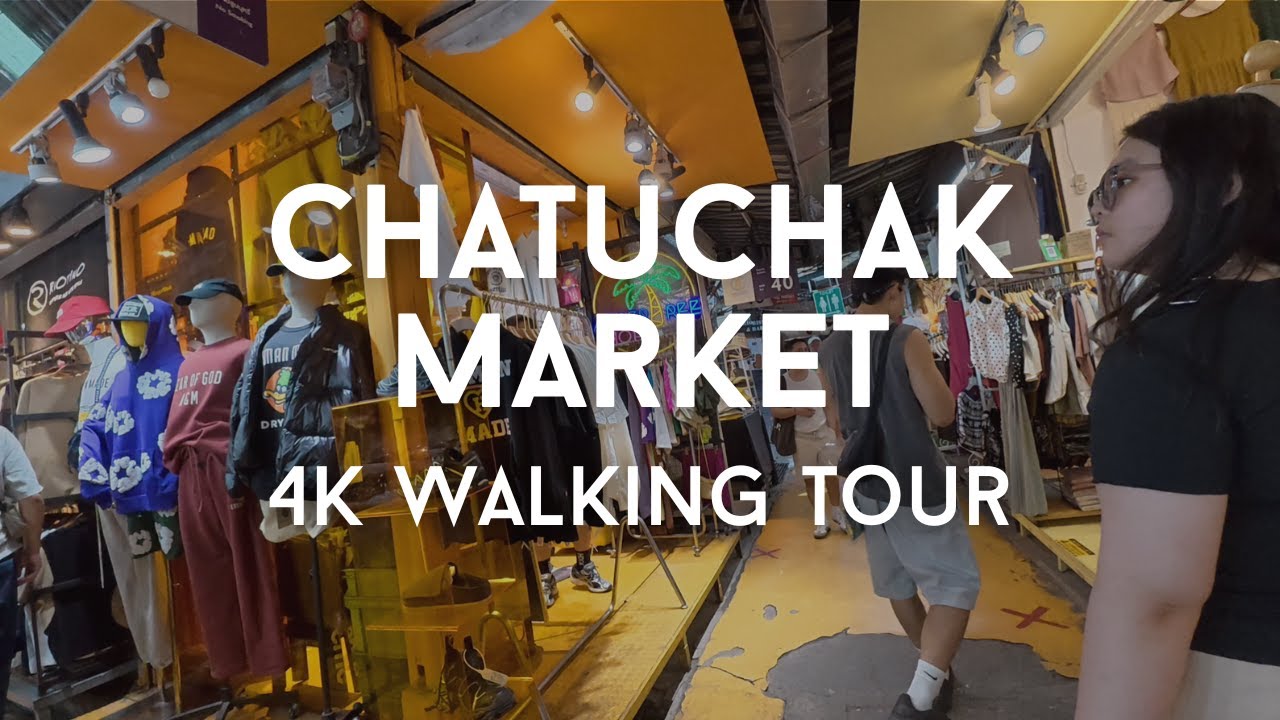 CHATUCHAK MARKET BANGKOK 4K Walking Tour - Immersive Sound [4K Ultra HD]