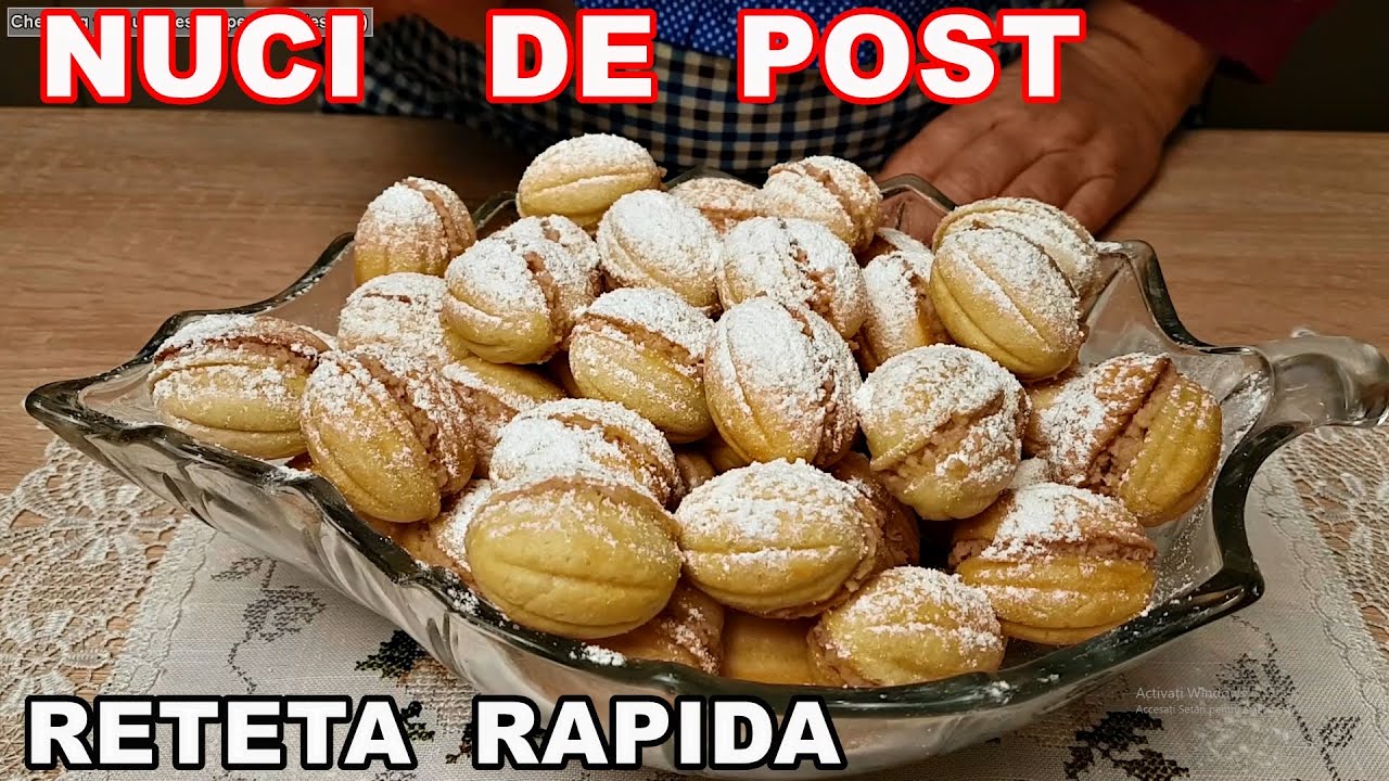 NUCI DE POST umplute cu gem - Rețetă Simplă și rapidă - Prăjituri pentru Crăciun